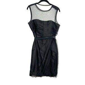 Vera Wang White Black Tulle Party Cocktail Evening Dress Bridesmaid Wedding 12